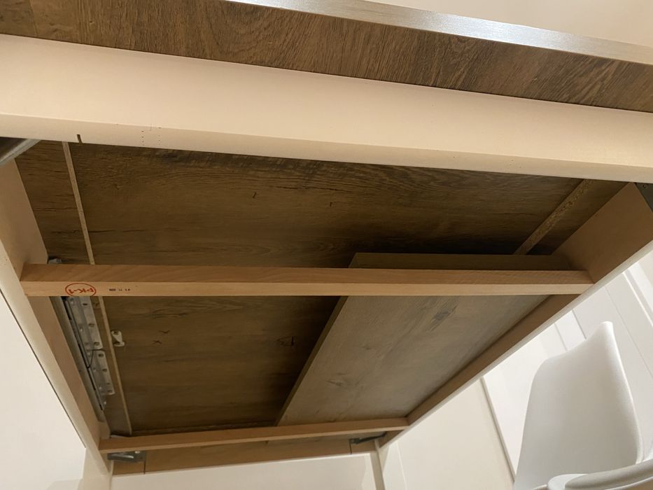 Zestaw skandynawski stół rozkładany 4 krzesła do jadalni kuchni 120x80