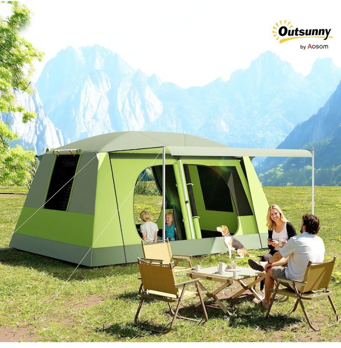 Outsunny Tenda Campismo 8 pessoas