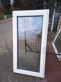 KR HAUS okno 76x143 4 sztuki białe RU używane okna drzwi POZNAŃ