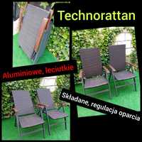 Technorattan zestaw ogrodowy XL sofa ławka fotele meble ogrodowe