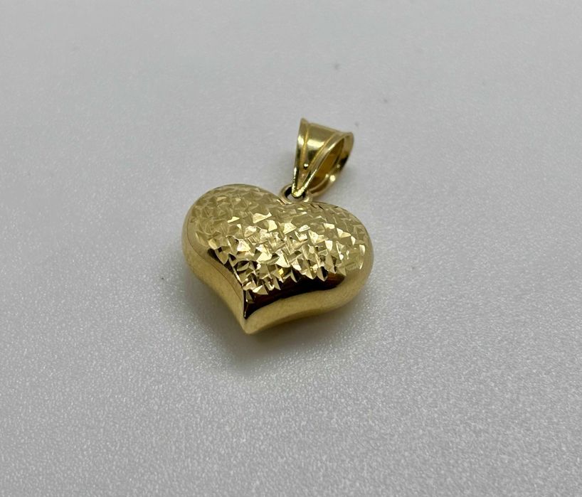 Złota zawieszka serduszko dmuchane 585 1,29g 1,6/1,3cm NowyLombard/NMP