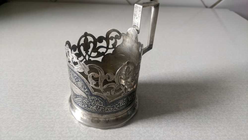Подстаканник серебро 875