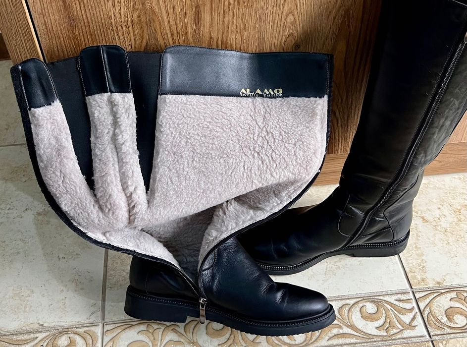 Чоботи шкіряні , ALAMO , жіночі , зима , вживані.