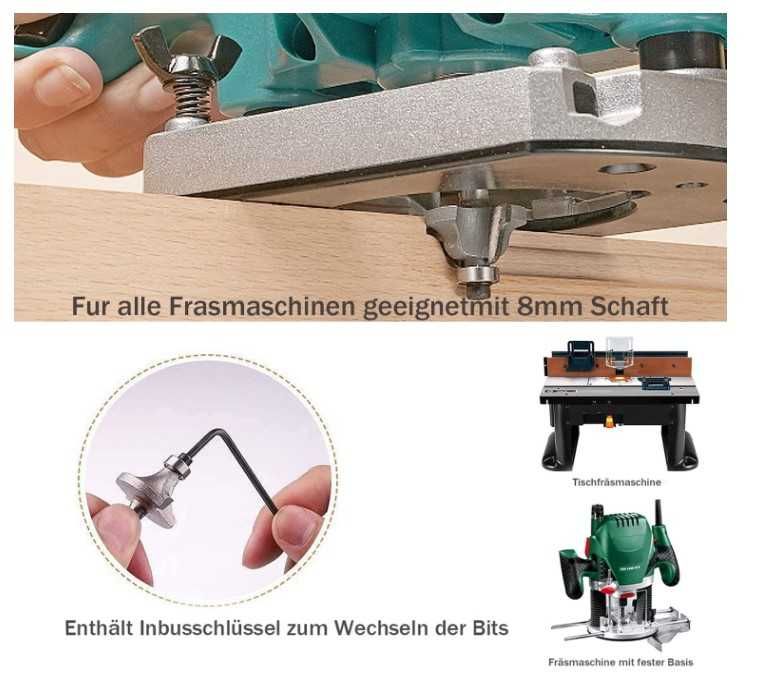 Zestaw 16 frezów do drewna, uchwyt 8mm Sinoprotools