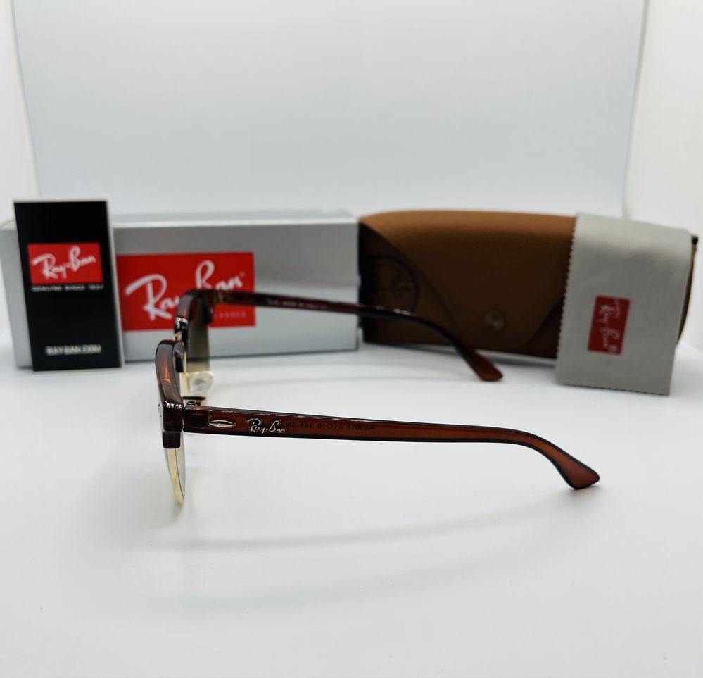 Солнцезащитные очки Ray Ban Clubmaster RB3016 Brown Gradient 51 стекло