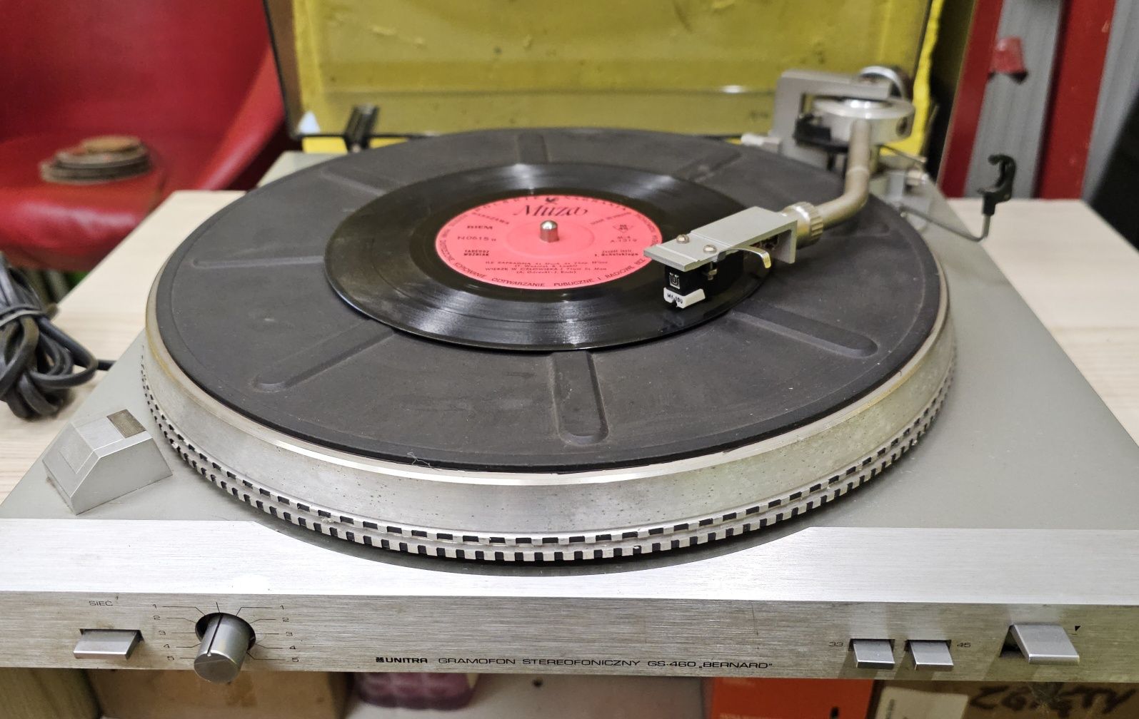 Gramofon GS-460 "Bernard" stereofoniczny RETRO nowa igła Unitra