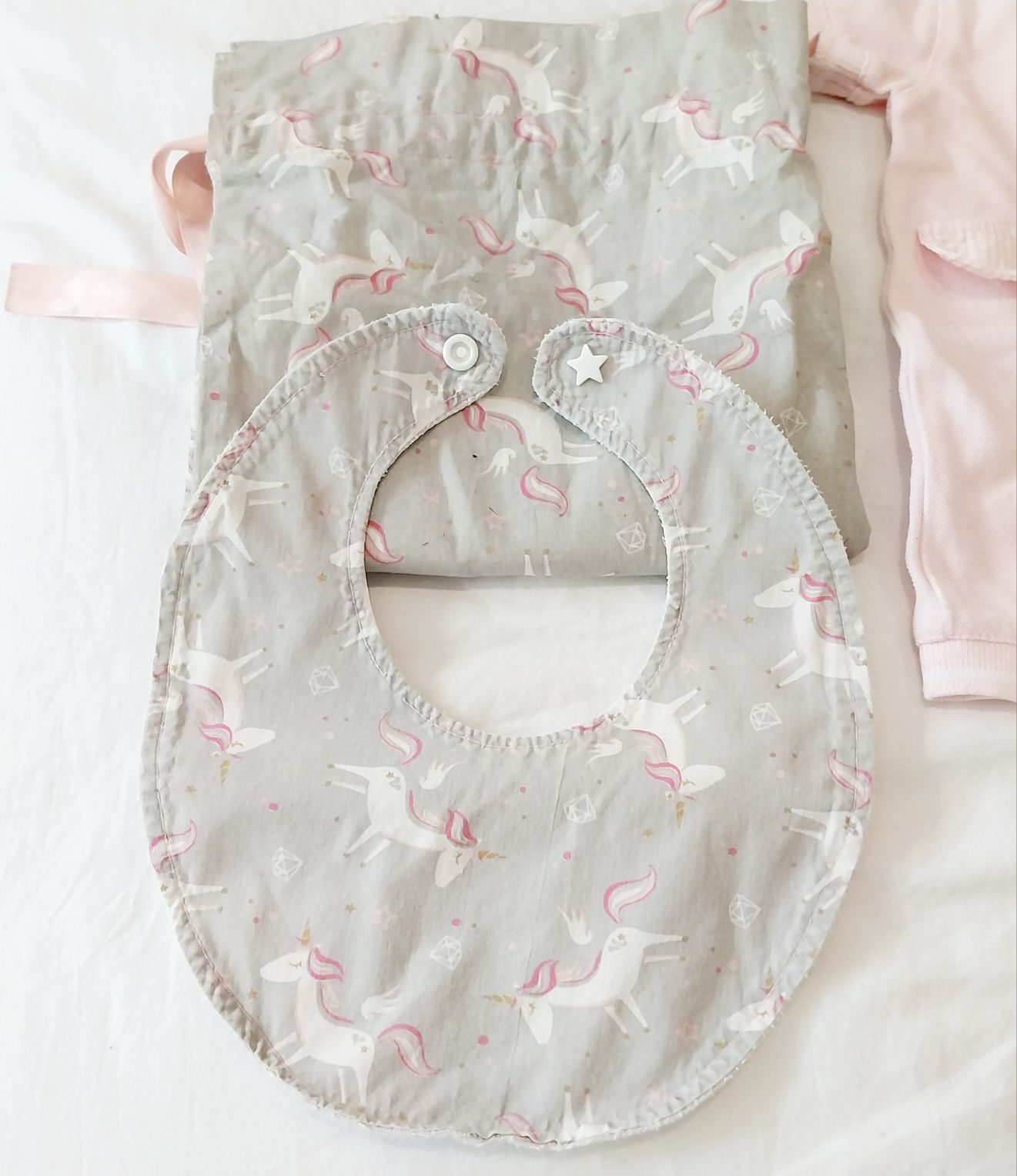 Conjunto bebé cor de rosa