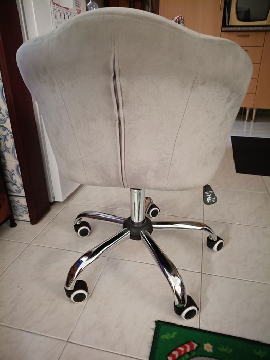 Cadeira veludo croissant