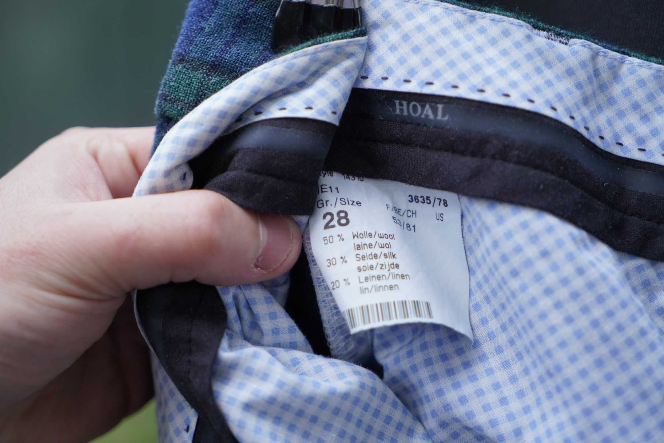 Hoal wełniane jedwabne lniane męskie spodnie dandy 28 56 Short