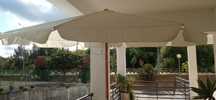 Chapéus de sol jardim bege 3M poliéster