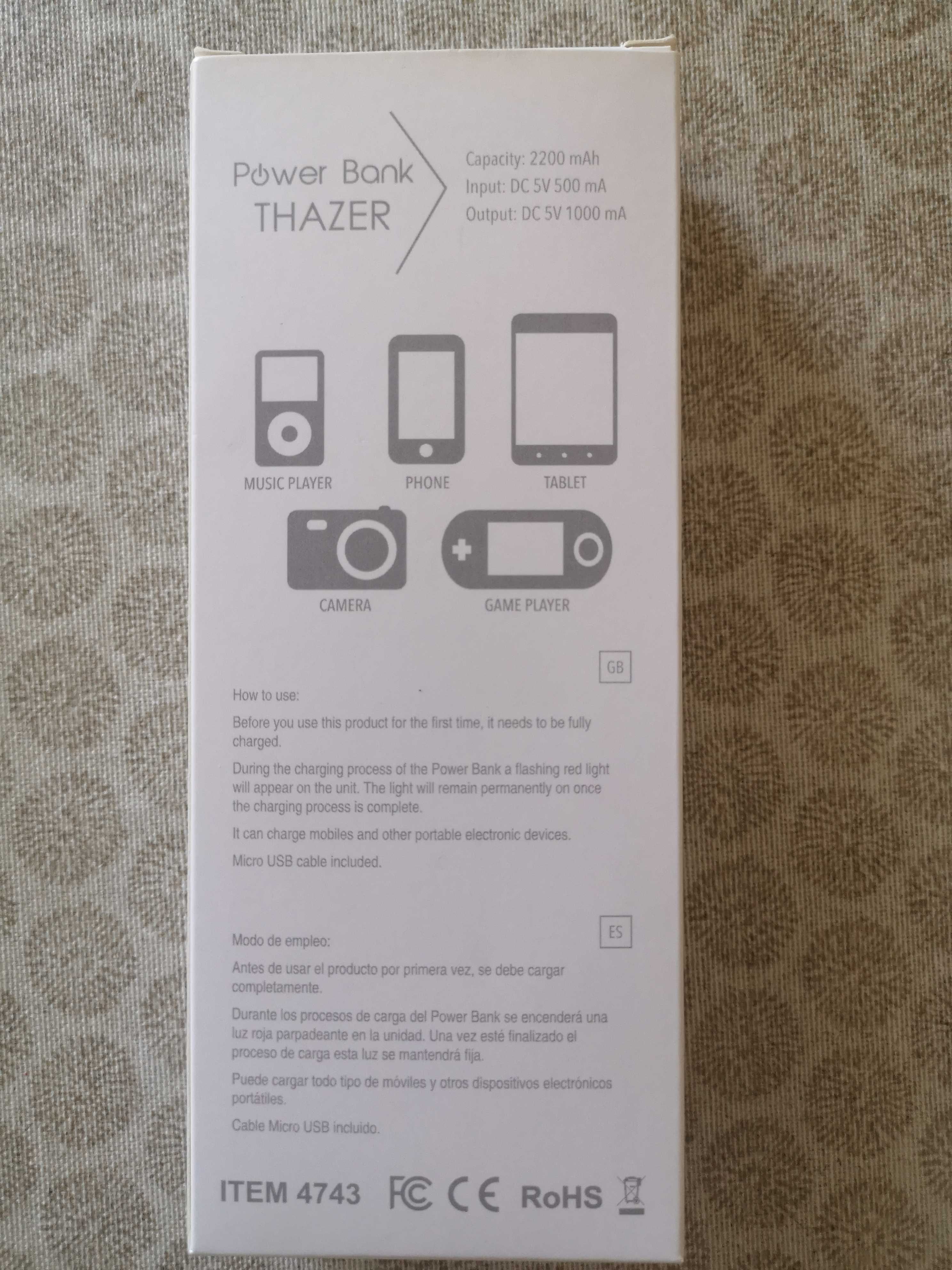 Power Bank Thazer, 2200mAh