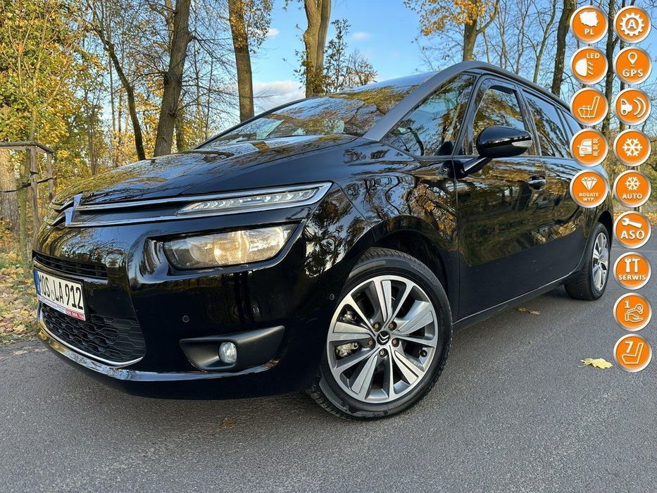 Citroën C4 Grand Picasso 2.0 BlueHDI 150 KM Automat 7-os Exclusive Navi Alu Led Panorama Max