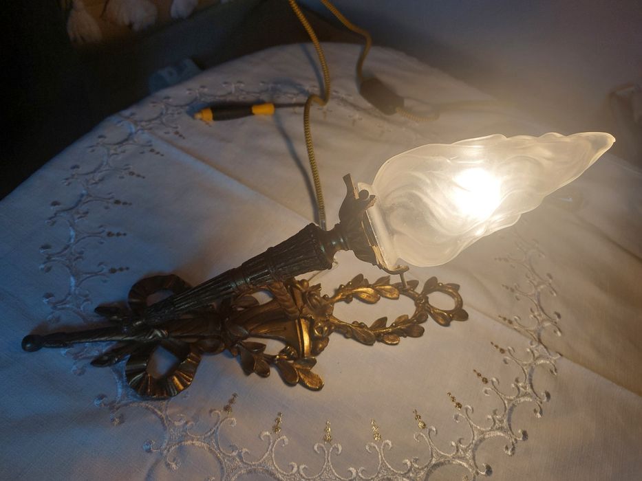 Bardzi stary kinkiet, duży  , pochodnia