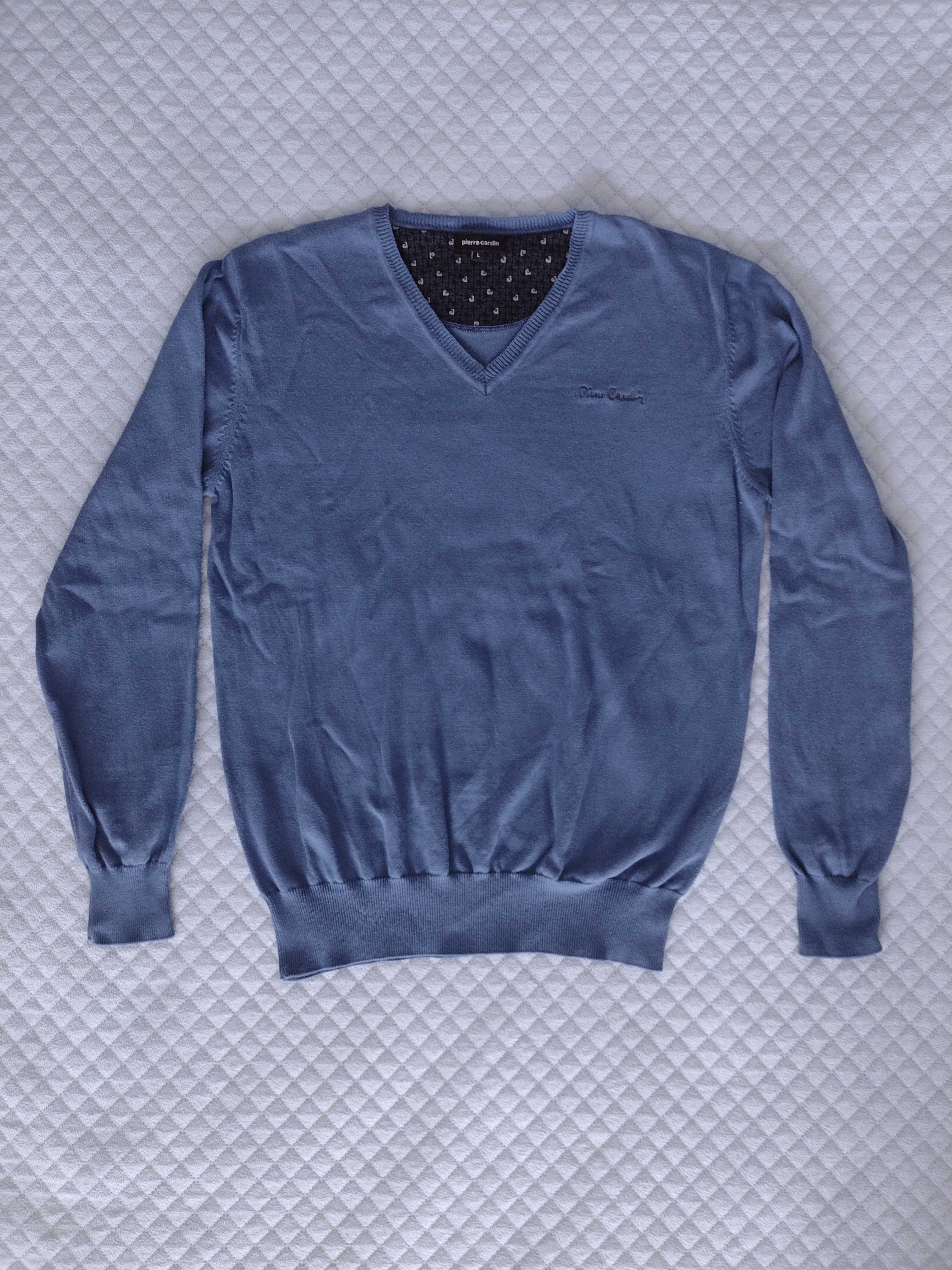 Niebieski sweter Pierre Cardin; NOWY