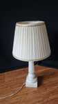 [VINTAGE] Lampka stołowa/lampka nocna z białego onyksu