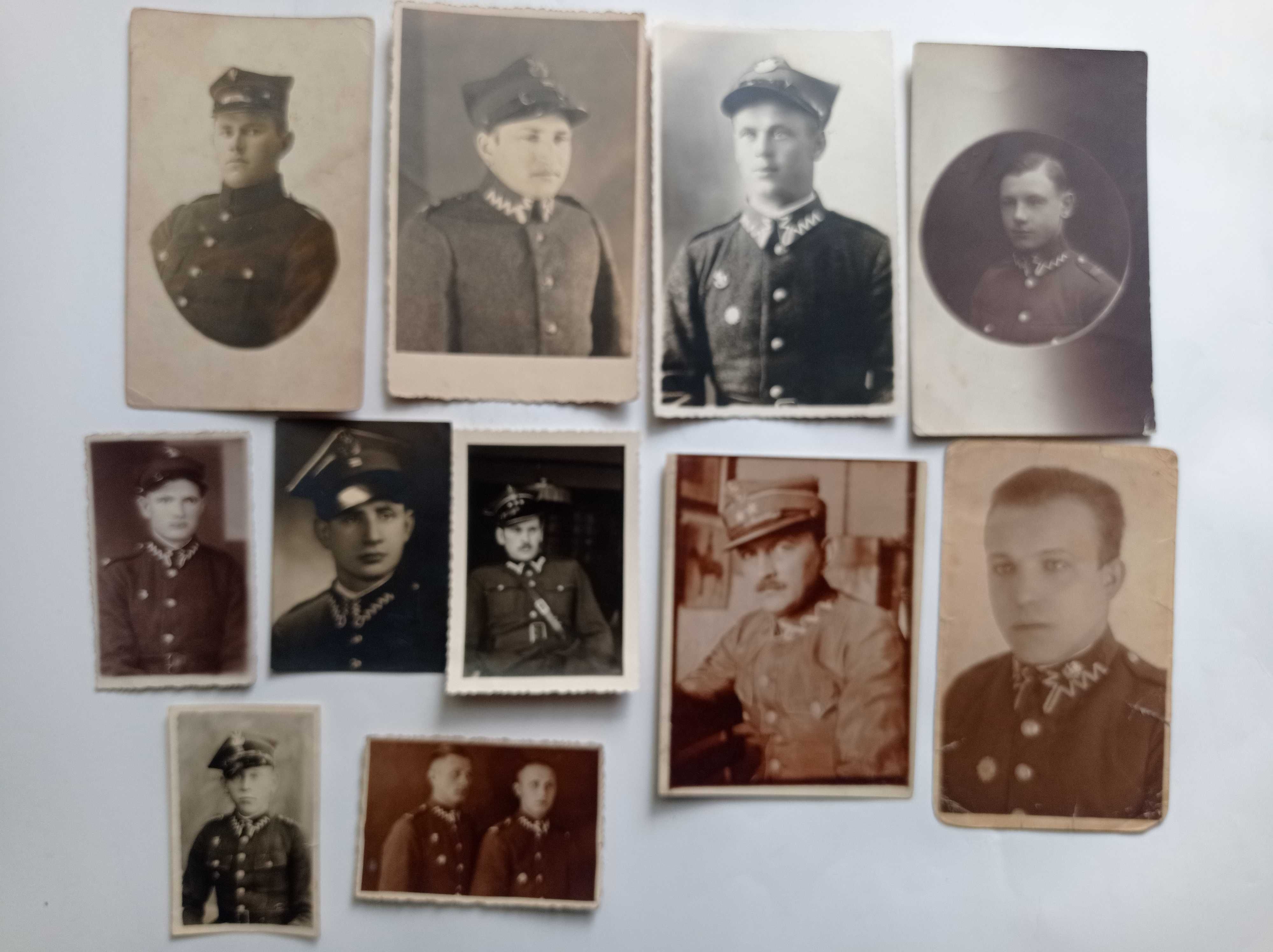 Żołnierze - stare zdjęcia 1920-40 - Sosnowiec, Kraków, Dukla -11 szt.