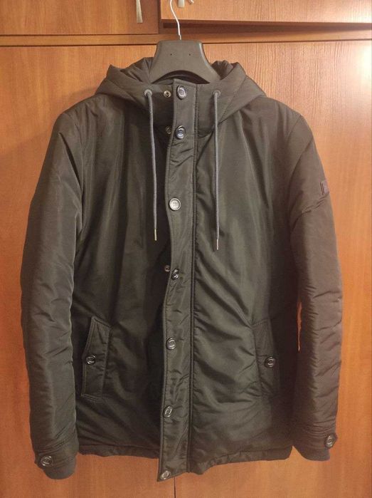 Куртка чоловіча чорна Braggart з капюшоном. На зиму.