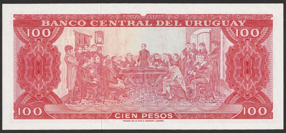 Urugwaj 100 pesos 1967 - stan bankowy UNC