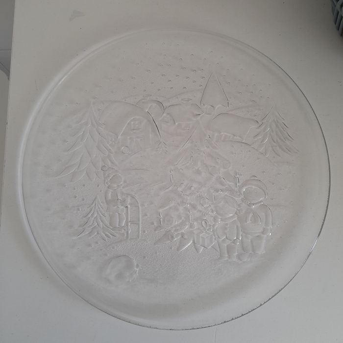 Prato vidro 30 cm bolos