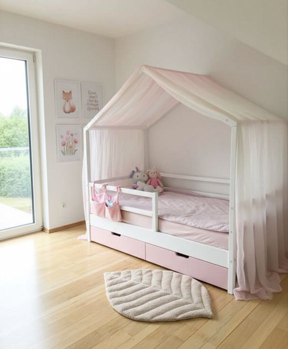 Дитячі меблі ліжко кровать домік чердак монтессорі горище матрац