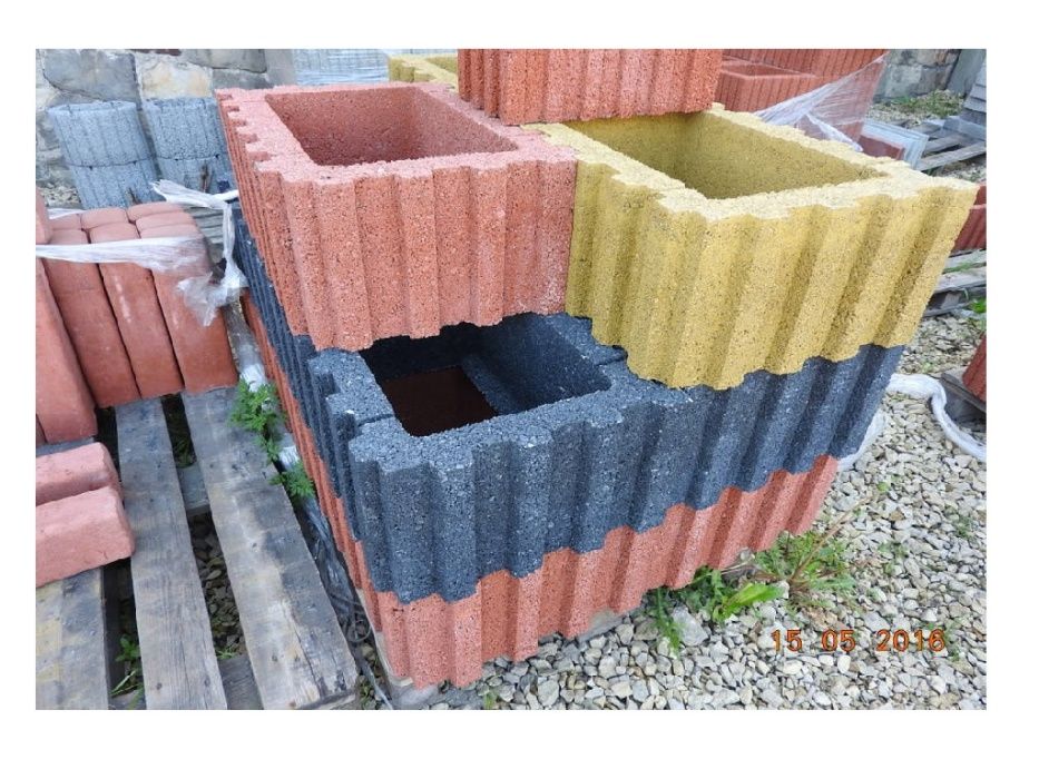 Donice betonowe prostokątne duże każdy kolor do ogrodu