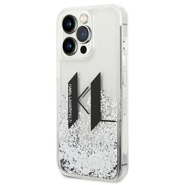 Etui Karl Lagerfeld Liquid Glitter Big KL dla iPhone 14 Pro 6,1"