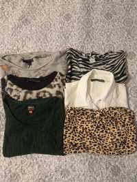 Zestaw 5 bluzek, xs-m, Zara, Only, Topshop, H&M, New Look +gratis