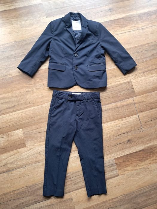Garnitur chłopięcy granatowy 104 Zara wesele marynarka tailored fit