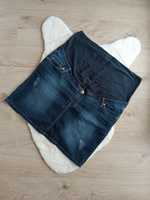 Dżinsowa jeansowa spódnica ciążowa z pasem na brzuch bonprix r.46