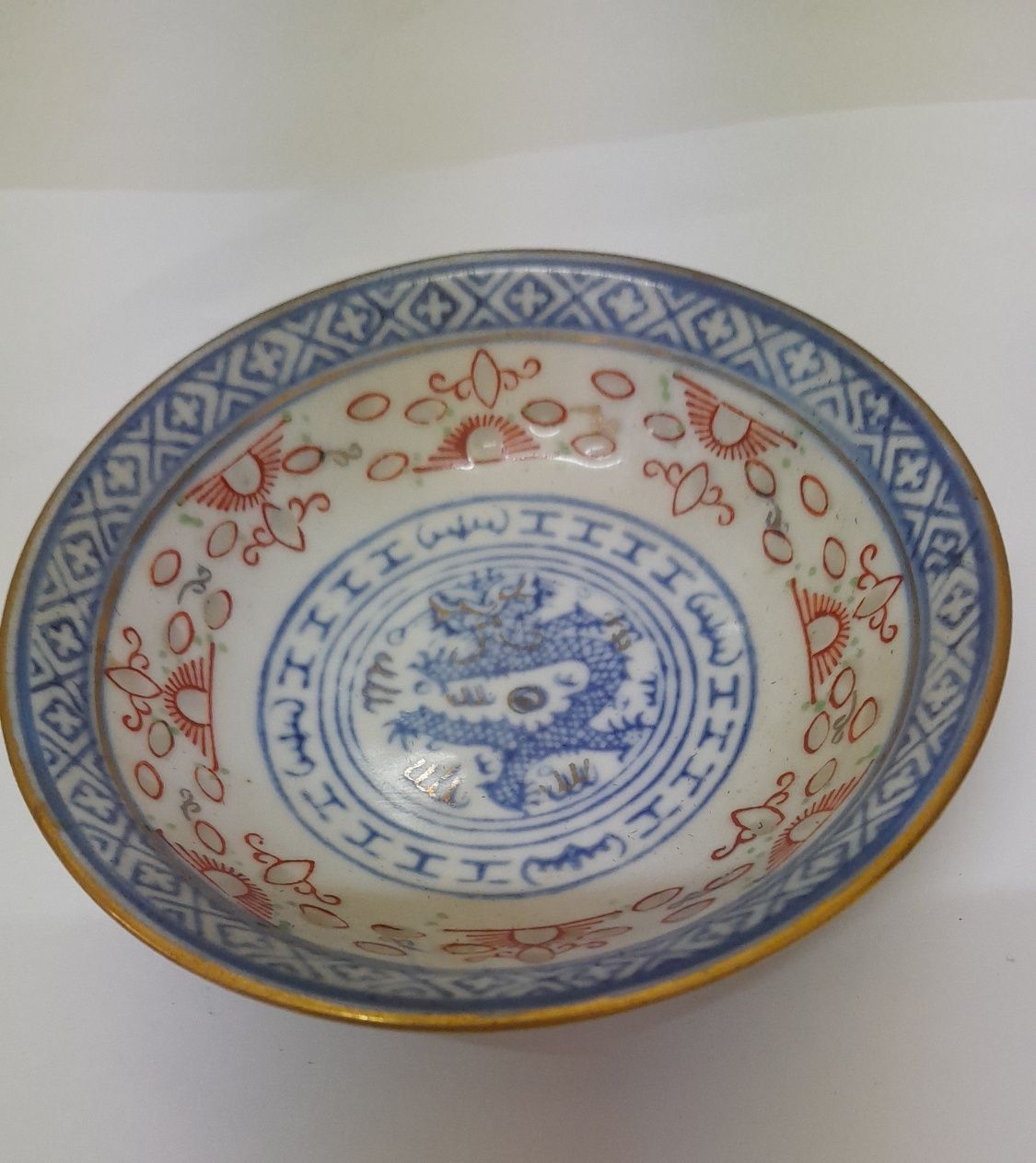 4 peças em porcelana modelo bago de arroz chinesa