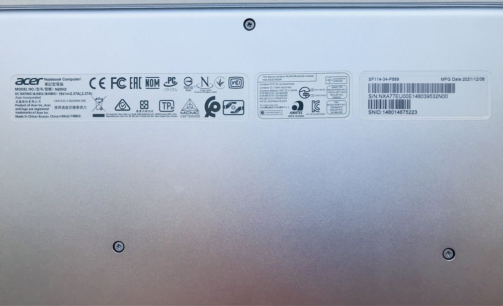 Ноутбук Acer Swift 1 sf114-34-p889