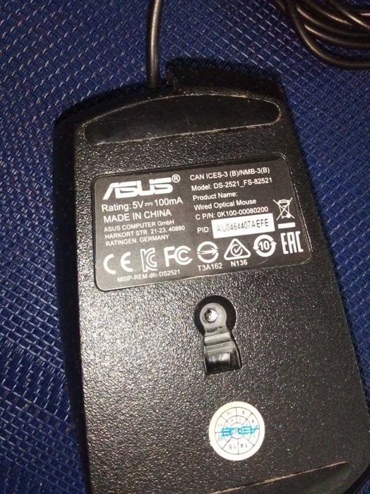 Проводная мышь Logitech для компьютера. Б/у.