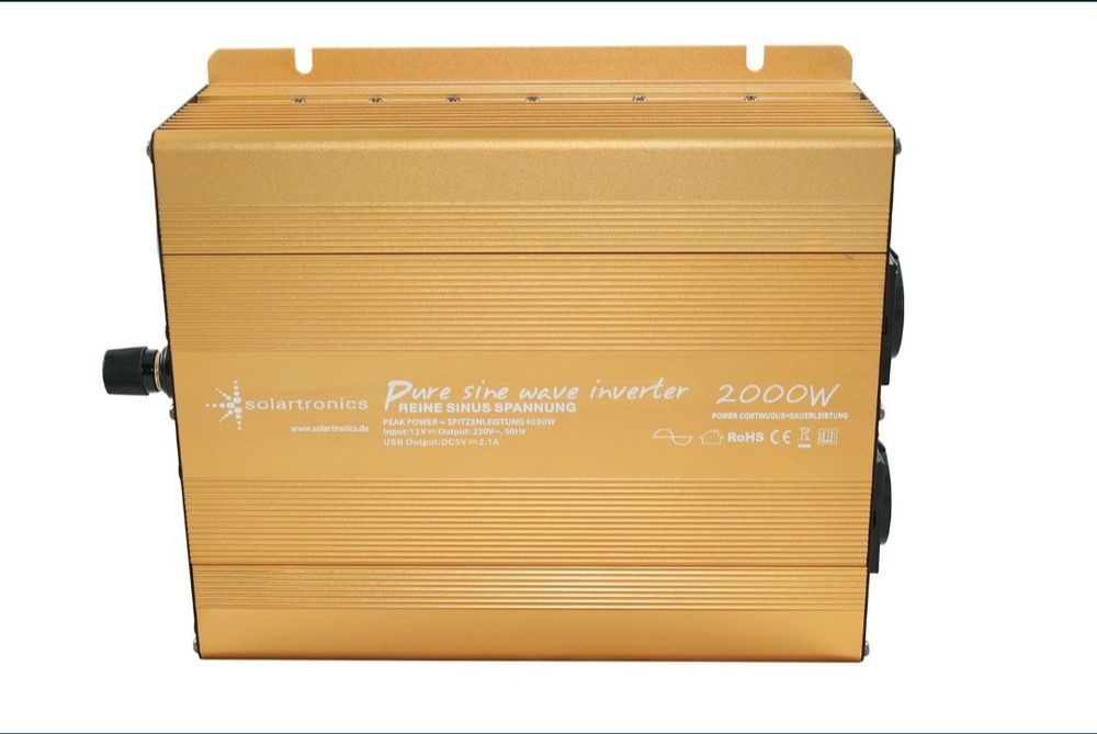 Inversor 2000W / 4000W pico Onda Pura 12V 24V Solartronics conversor