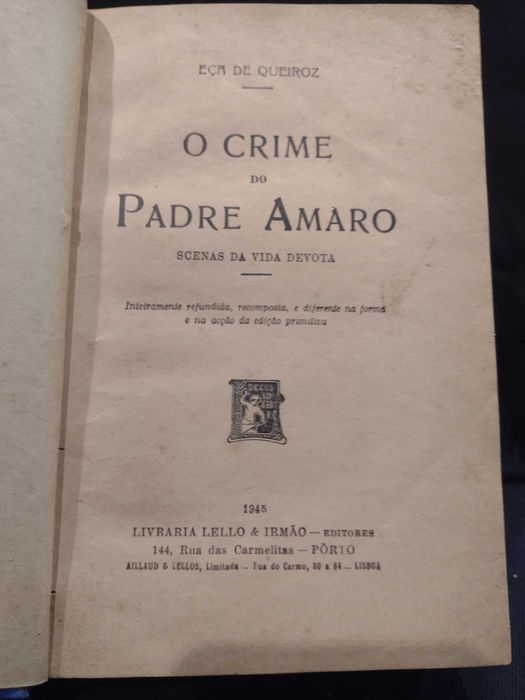 O Crime do Padre Amaro 1945 Eça de Queiroz