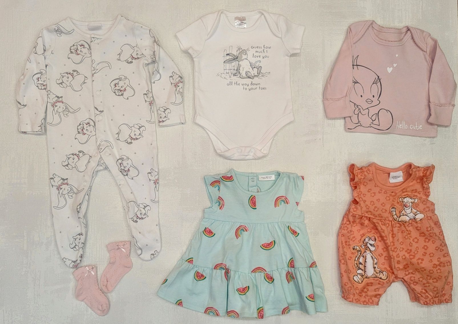 Одяг для дівчинки 0-3 місяці, новонародженої H&M, Next, Zara, Disney