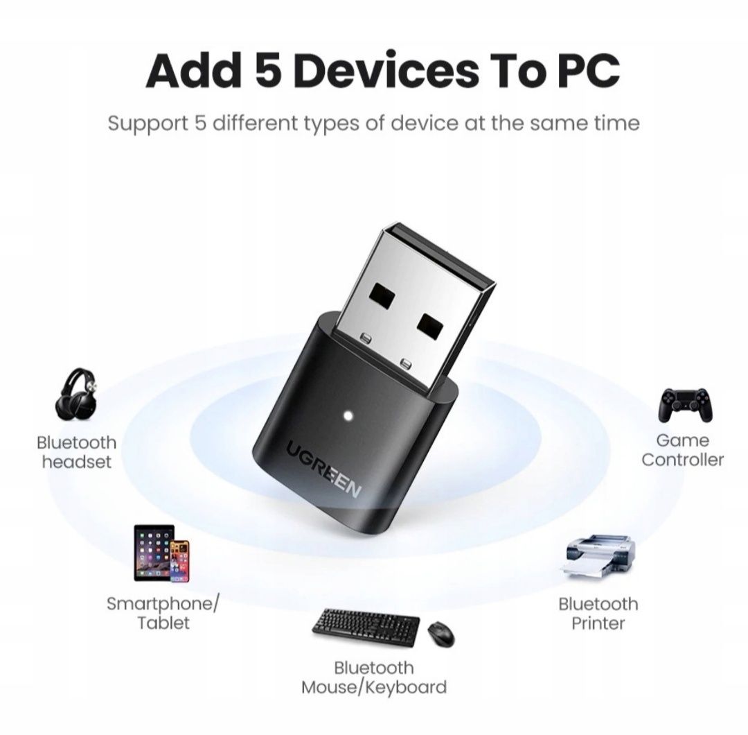 Adapter  Bluetooth USB 5.0 UGREEN 20M