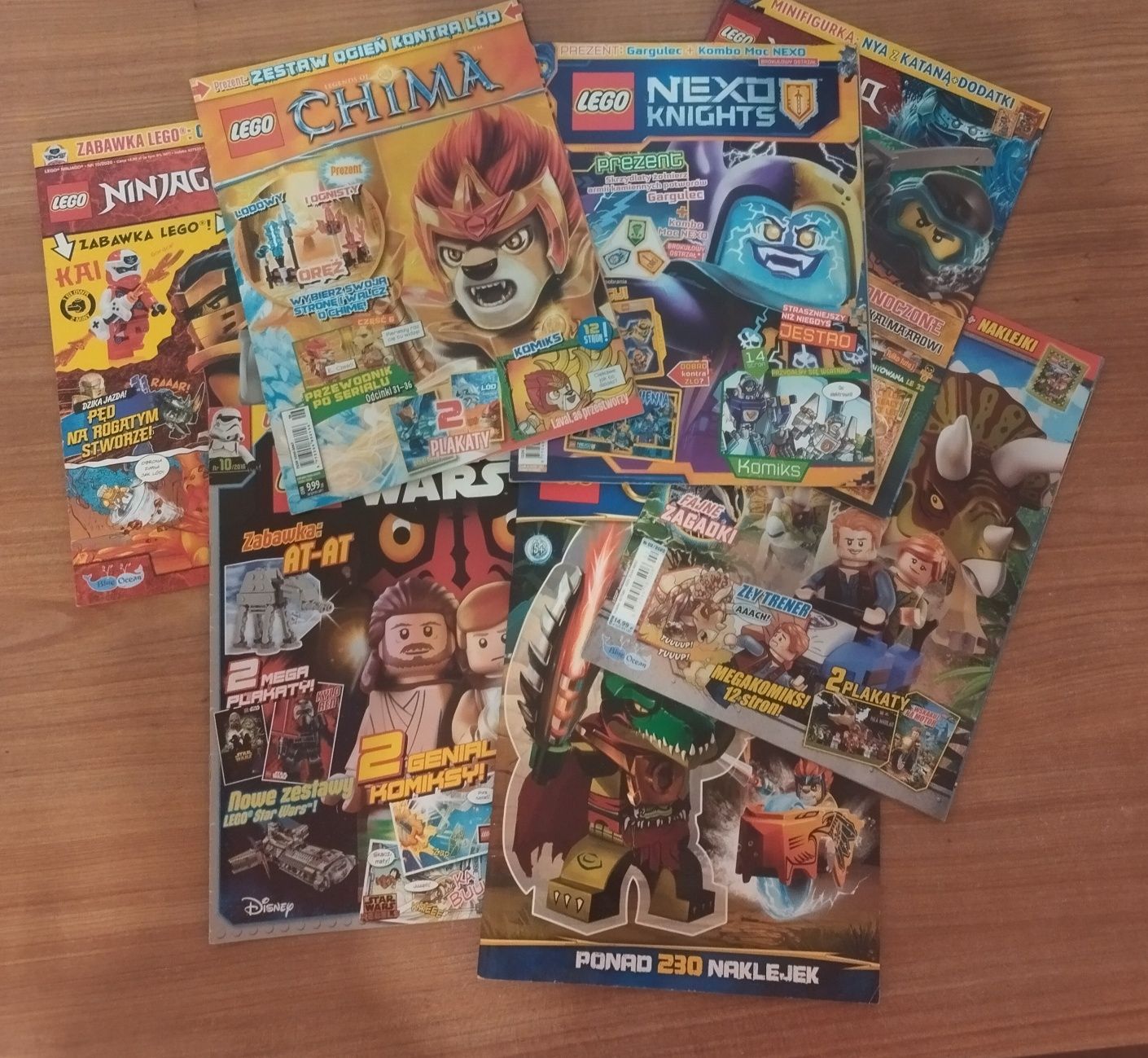 Pakiet starych czasopism LEGO (Ninjago, Chima, Star Wars, NexoKnights)
