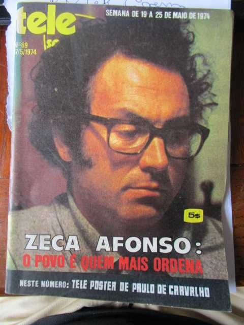 José Afonso Zeca Afono revista Tele semana 19 maio 1974