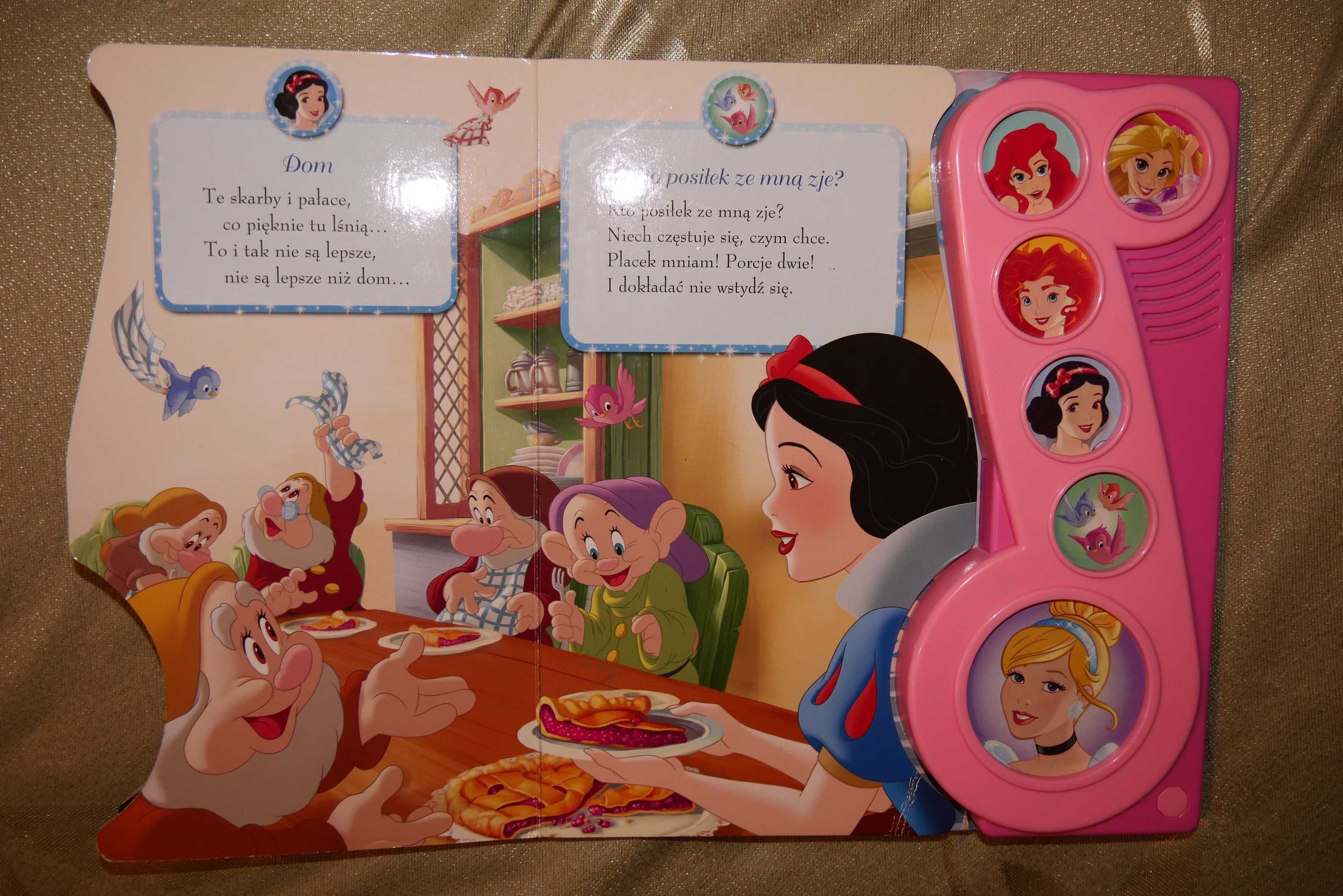 Książka bajka dla dzieci interaktywna dźwięk Disney Księżniczki