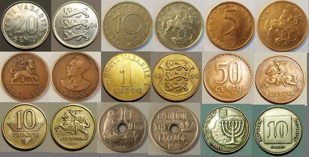 Монеты Стран мира. Много. Дешево от 5 гривень...