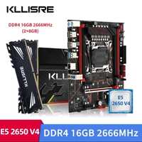 Комплект KLLISRE X99 , CPU E5-2650V4 , DDR4 16 GB.  2*8