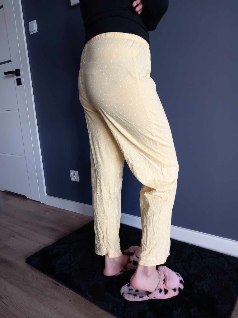 Spodnie piżamowe żółte