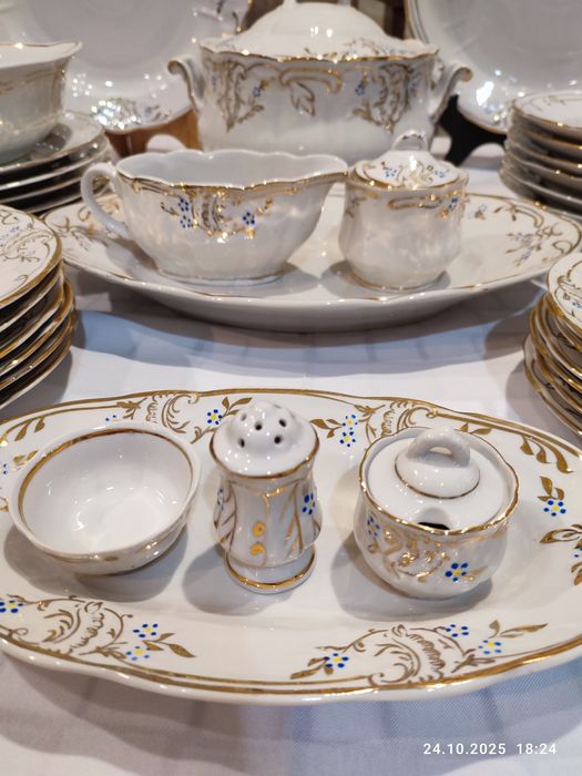 Столовый сервиз "Незабудки" Барановка 70-е. Новый. Идеальный.