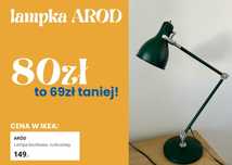Lampka biurkowa IKEA ARÖD ciemnozielona – kolor niedostępny w sklepie
