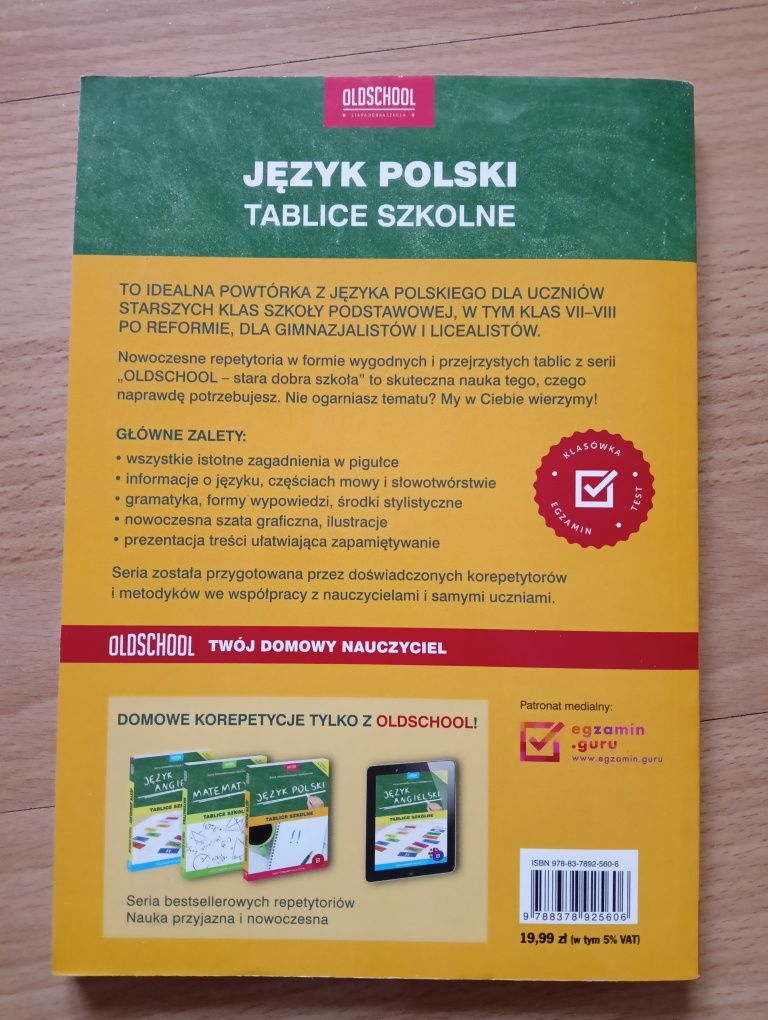 Tablice szkolne język polski