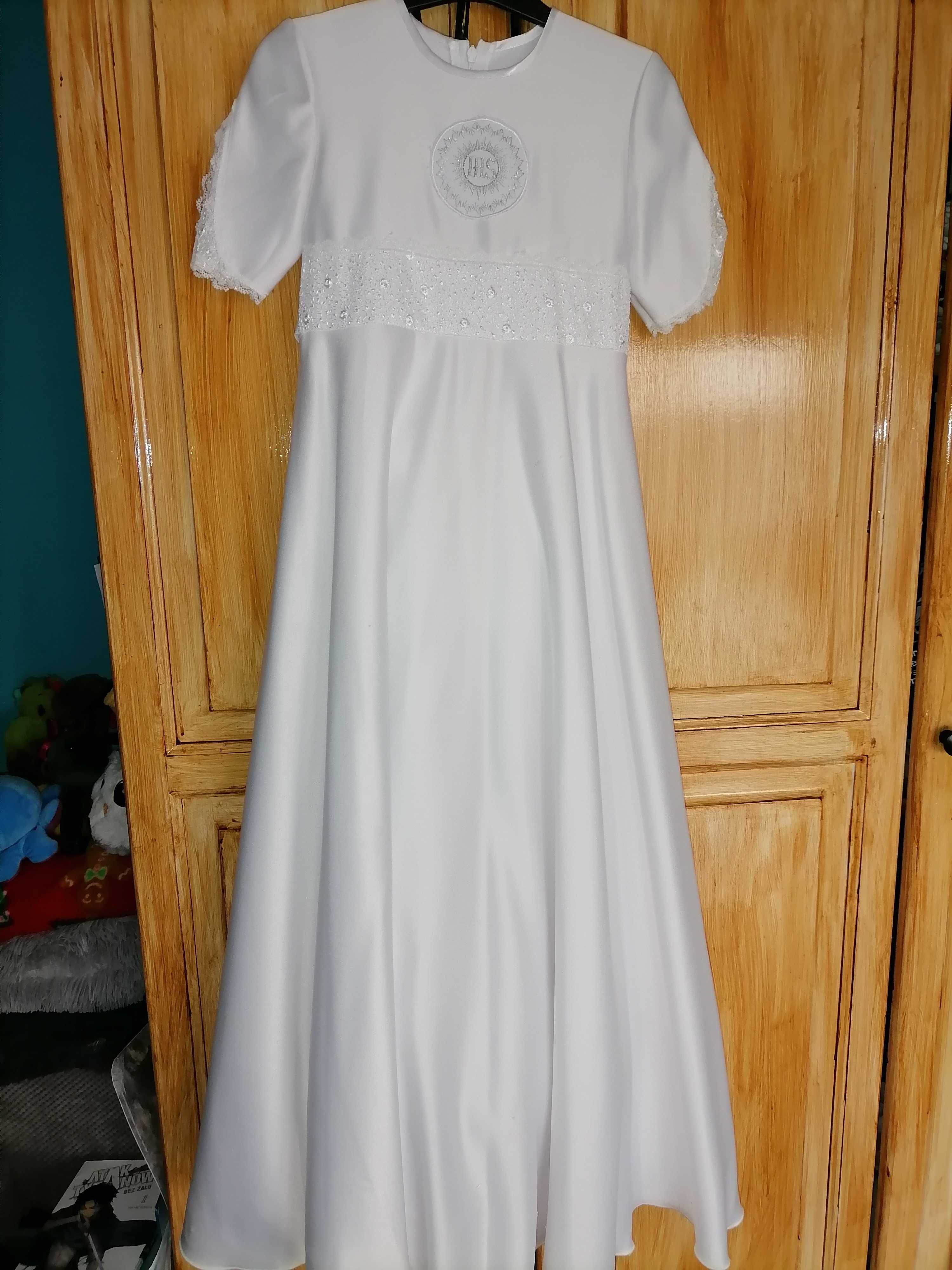 Sukienka komunijna / alba dla dziewczynki około 128-134 cm