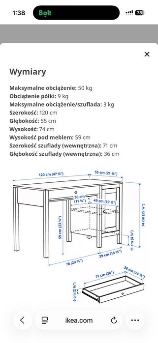 Biurko IKEA “Hemnes”