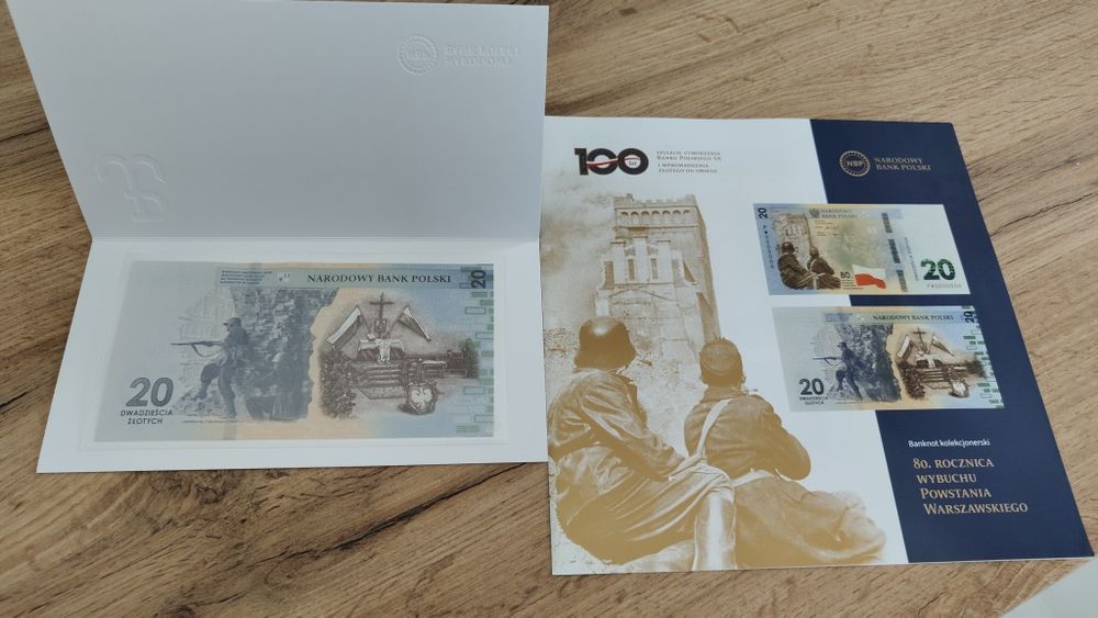 Banknot Kolekcjonerski NBP - 80 rocznica Powstania Warszawskiego