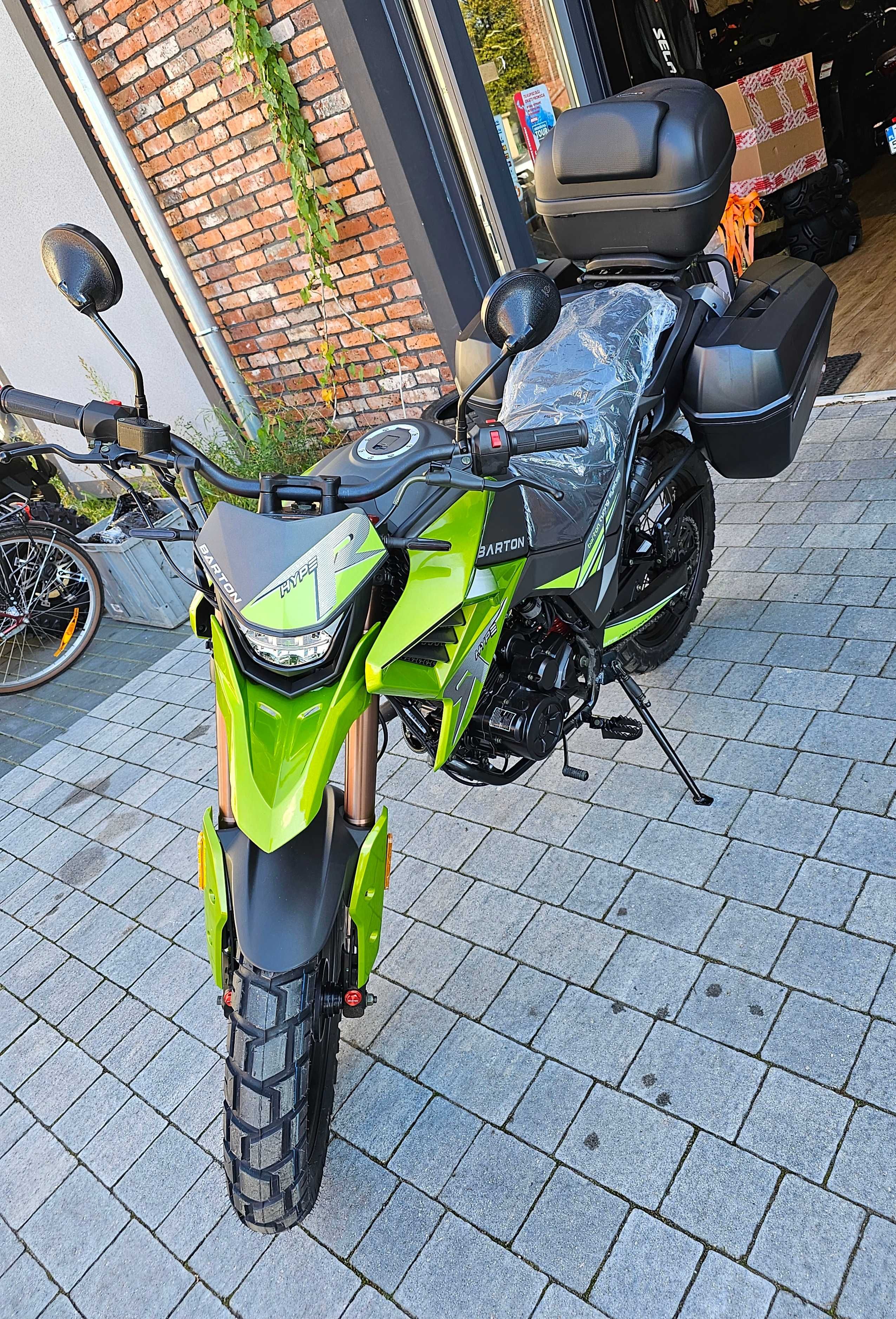 Motocykl Barton Hyper zielony 125cc z kuframi PROMOCJA