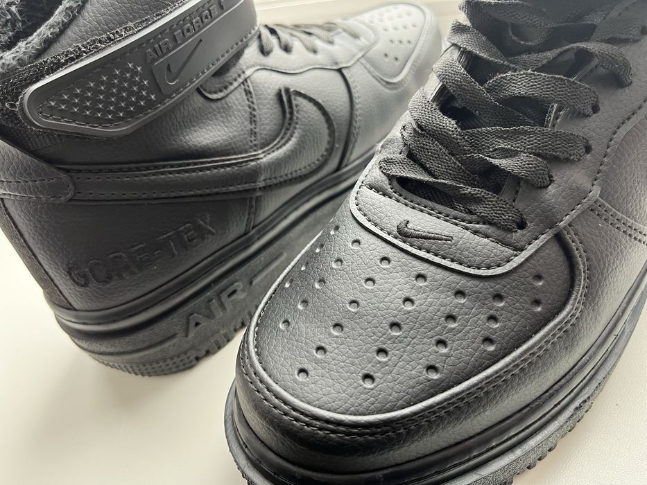 Чоловічі зимові кросівки Nike Force 1 (Gore-Tex) Black 41р (Хутро)